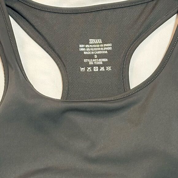 Zenana Grey Loads of Potential Sports Bra Size Small - Picture 5 of 5